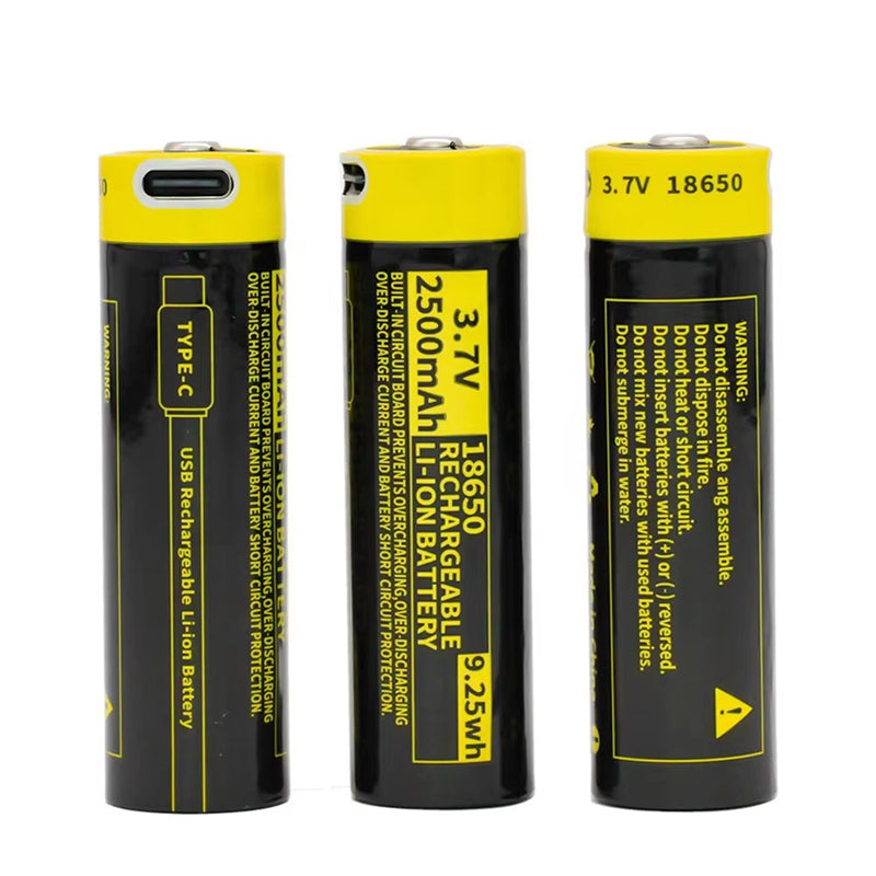 18650 Rechargeable Li-ion Battery 3.7V 2500mWh-4PCS/SET