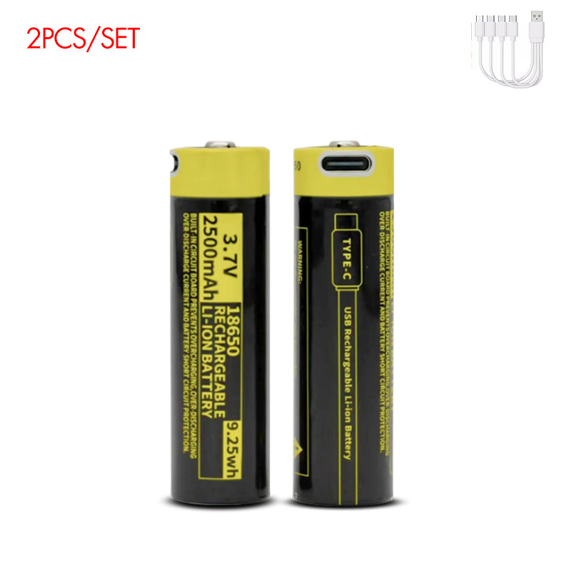 18650 Rechargeable Li-ion Battery 3.7V 2500mWh-8PCS/SET