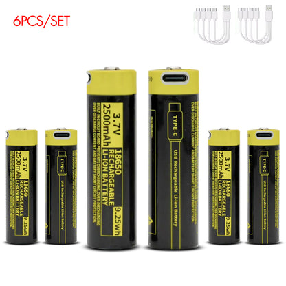 18650 Rechargeable Li-ion Battery 3.7V 2500mWh-8PCS/SET
