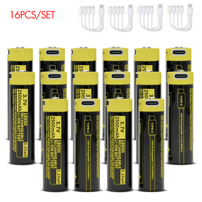 18650 Rechargeable Li-ion Battery 3.7V 2500mWh-8PCS/SET