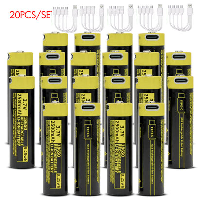 18650 Rechargeable Li-ion Battery 3.7V 2500mWh-8PCS/SET
