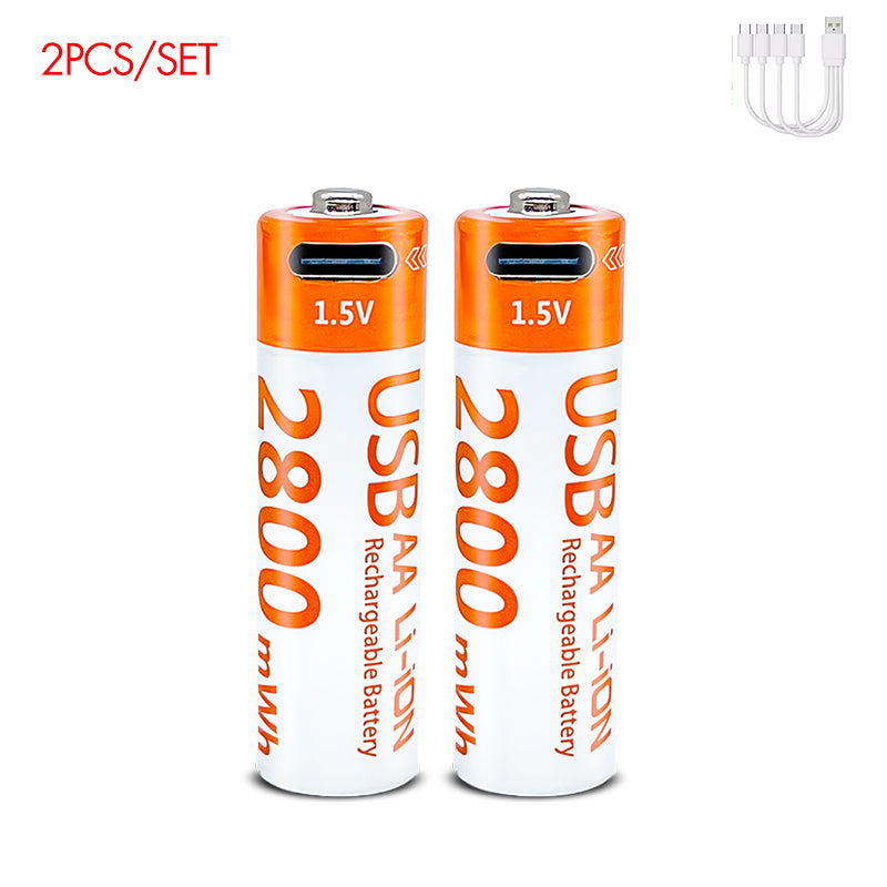 AA Rechargeable Li-ion Battery 1.5V 2800mWh-10PCS/SET