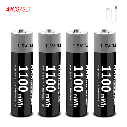AA Rechargeable Li-ion Battery 1.5V 1100mWh-4PCS/SET