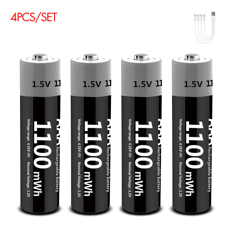 AA Rechargeable Li-ion Battery 1.5V 1100mWh-4PCS/SET