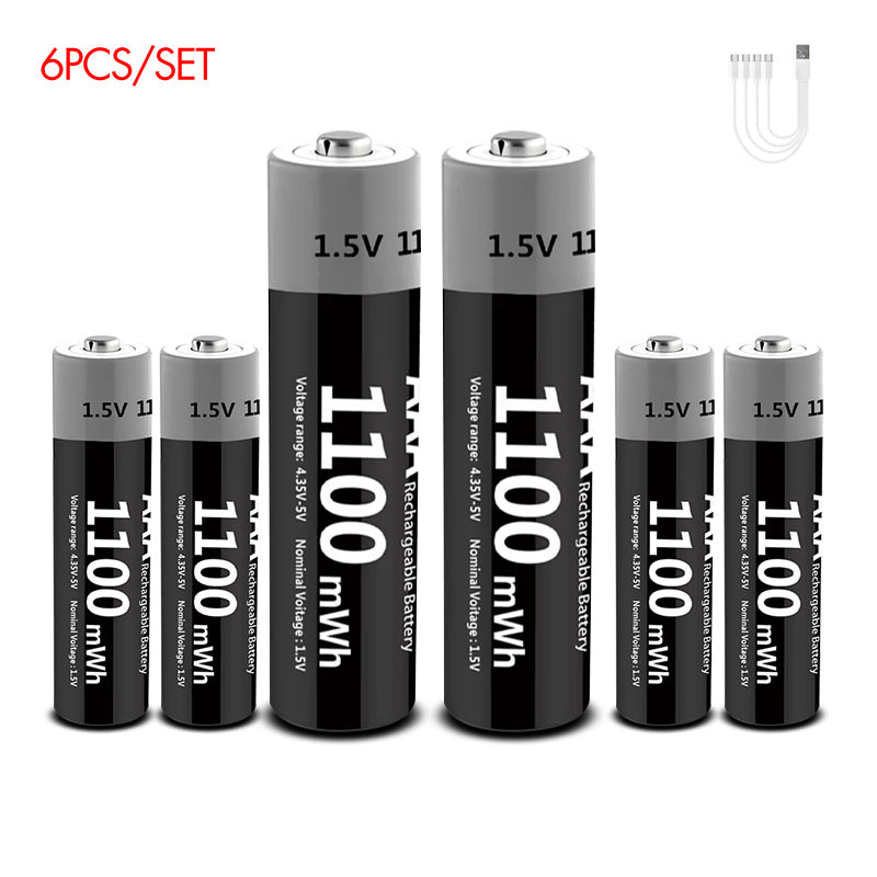 AA Rechargeable Li-ion Battery 1.5V 1100mWh-10PCS/SET