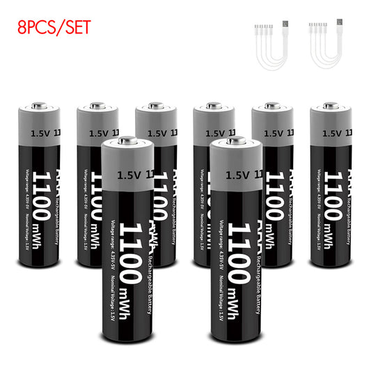 AA Rechargeable Li-ion Battery 1.5V 1100mWh-8PCS/SET