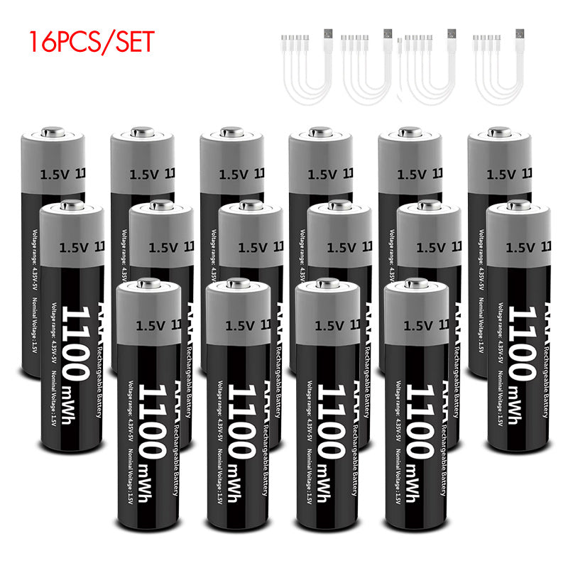 AA Rechargeable Li-ion Battery 1.5V 1100mWh-10PCS/SET