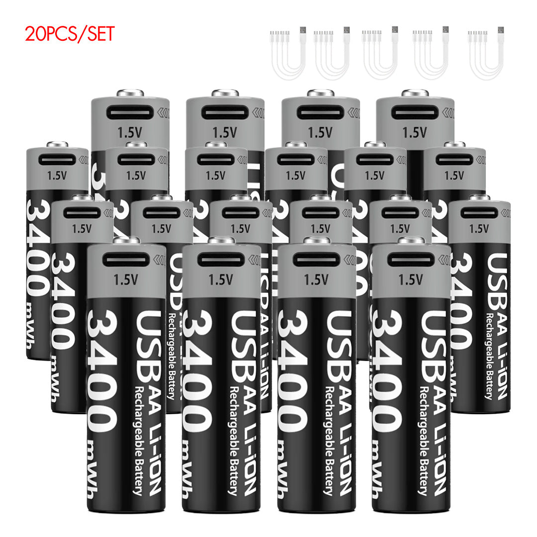 AA Rechargeable Li-ion Battery 1.5V 3400mWh-4PCS/SET