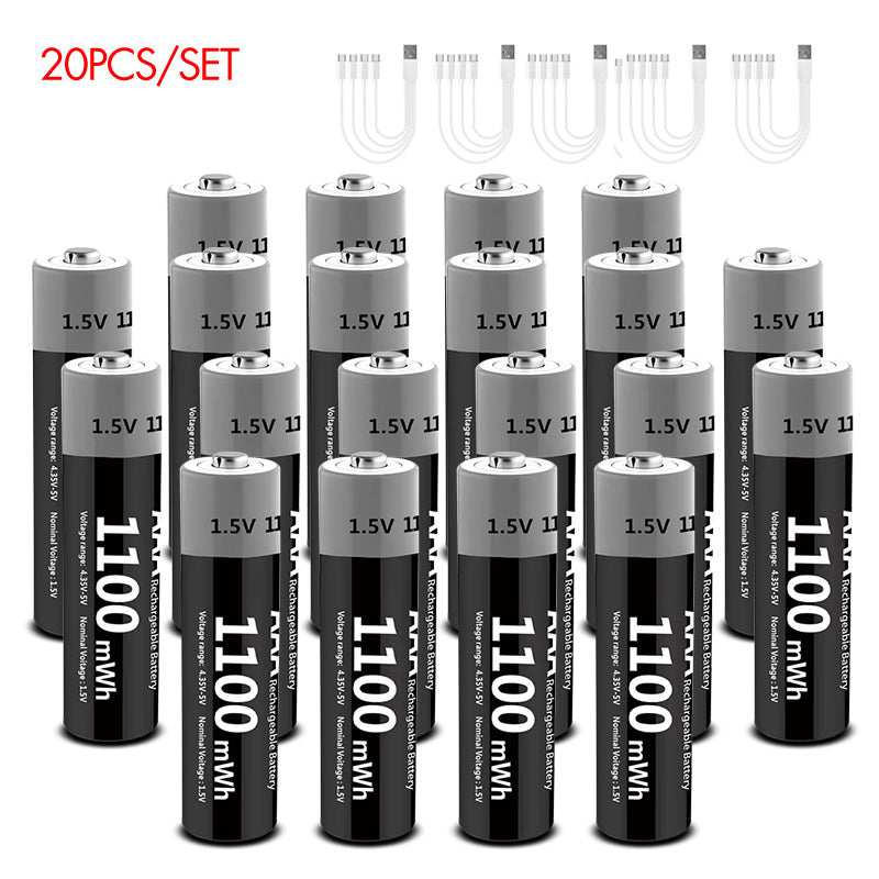 AA Rechargeable Li-ion Battery 1.5V 1100mWh-10PCS/SET