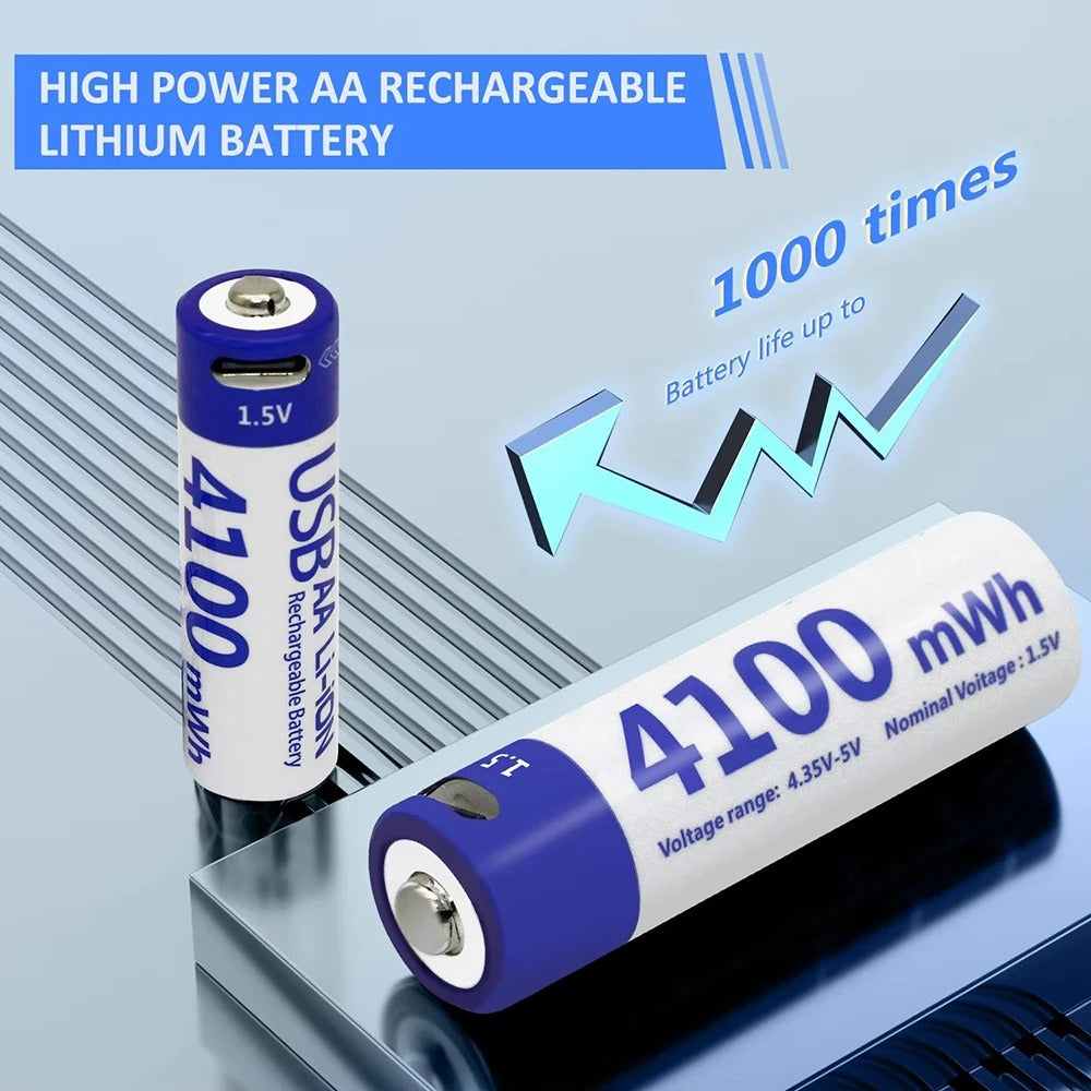 AA Rechargeable Li-ion Battery 1.5V 4100mWh-10PCS/SET