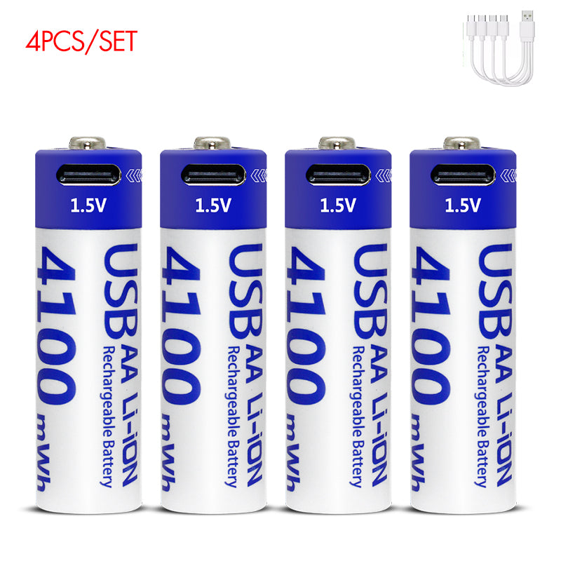 AA Rechargeable Li-ion Battery 1.5V 4100mWh-10PCS/SET