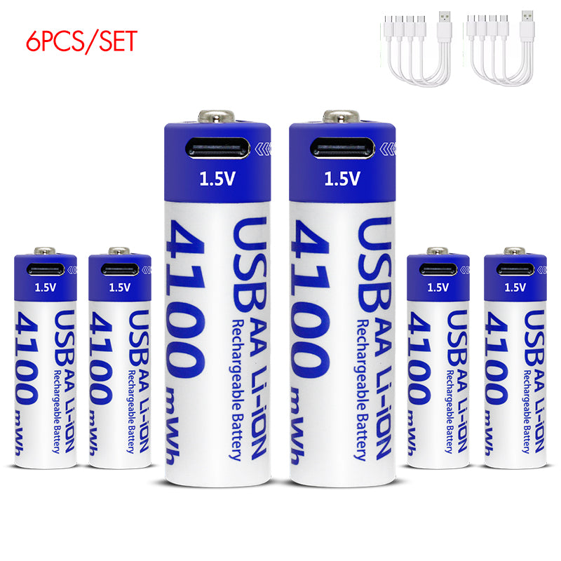 AA Rechargeable Li-ion Battery 1.5V 4100mWh-10PCS/SET