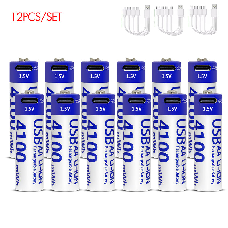 AA Rechargeable Li-ion Battery 1.5V 4100mWh-10PCS/SET