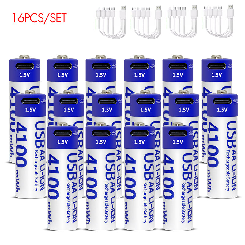 AA Rechargeable Li-ion Battery 1.5V 4100mWh-10PCS/SET