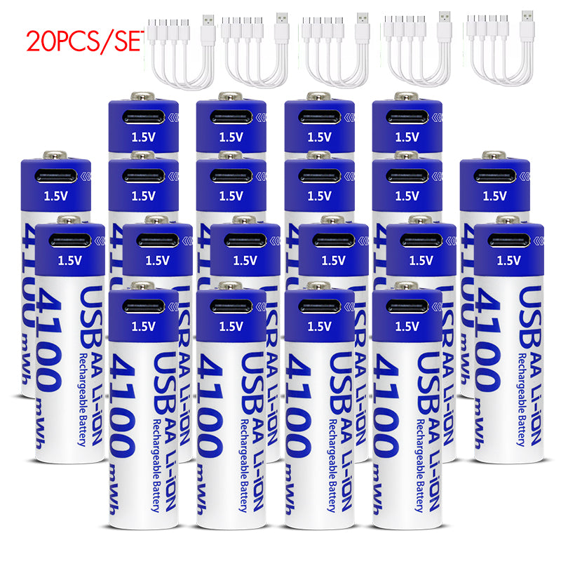 AA Rechargeable Li-ion Battery 1.5V 4100mWh-10PCS/SET